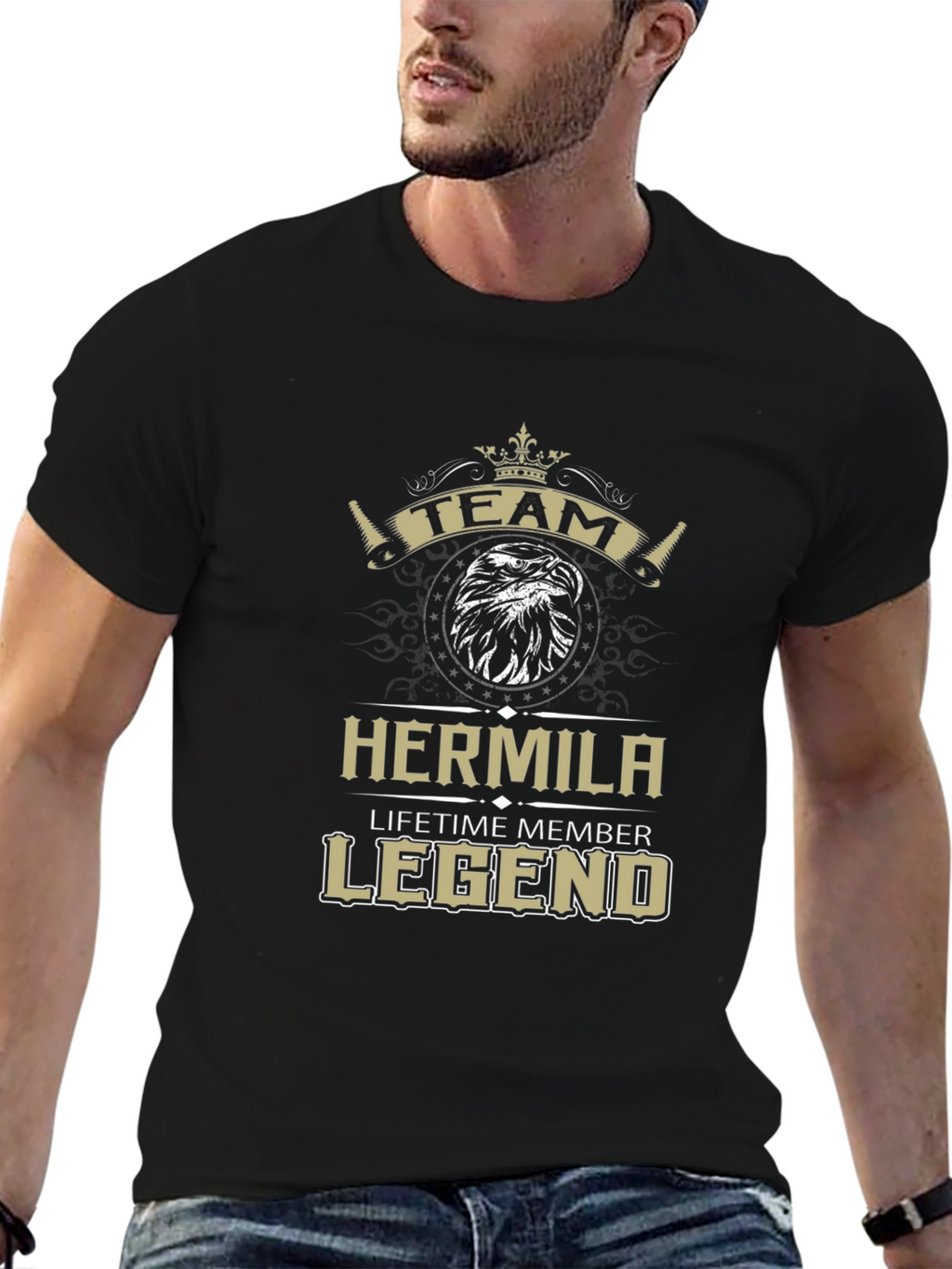 Hermila Team Legend Black Graphic Tee