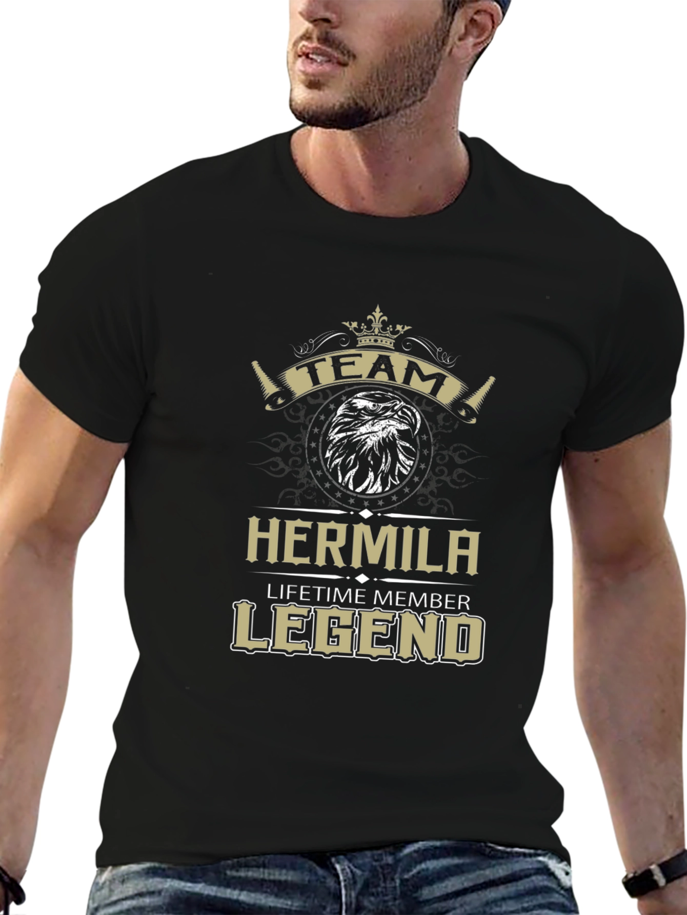 Hermila Team Legend Black Graphic Tee