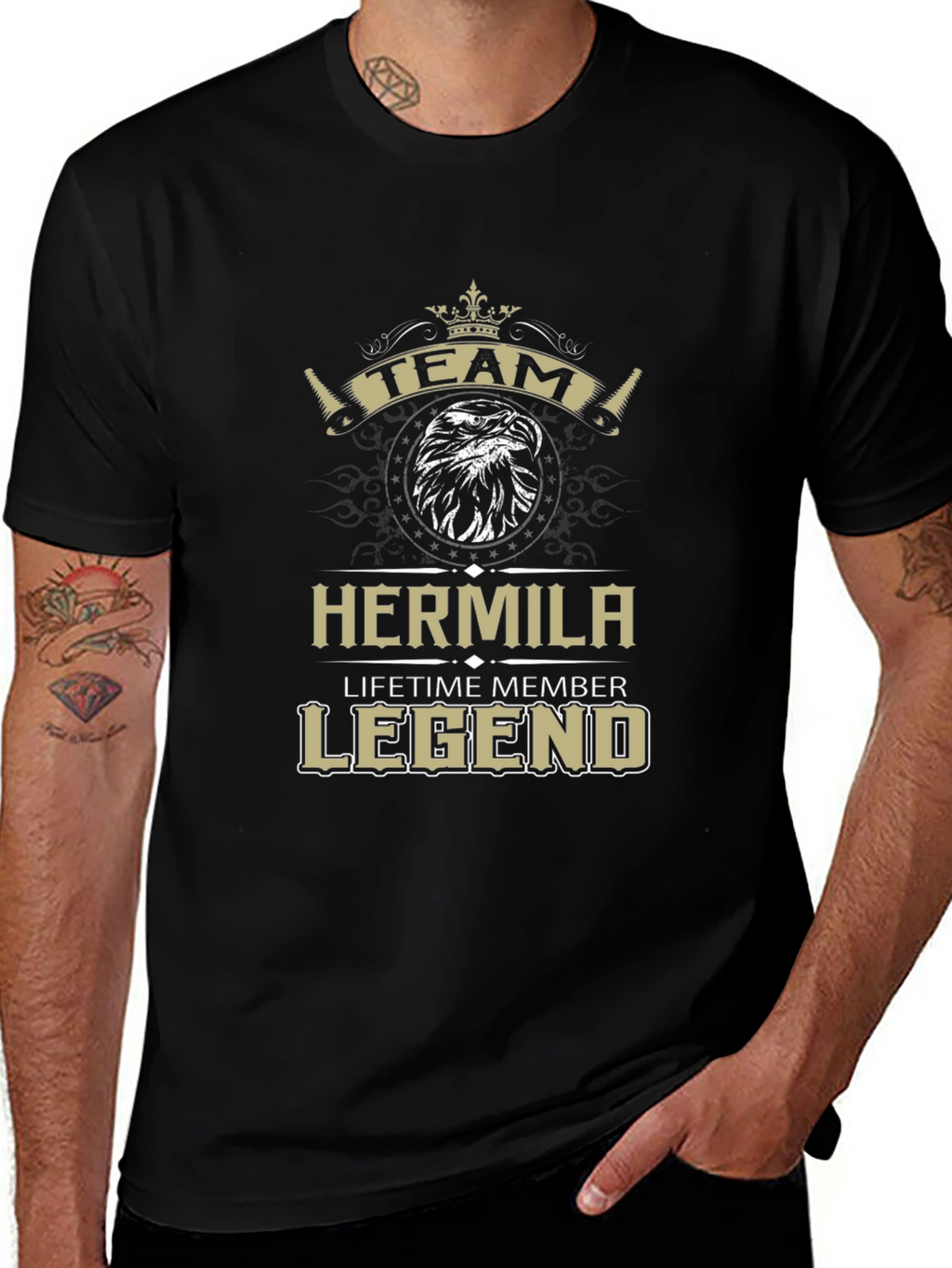 Hermila Team Legend Black Graphic Tee