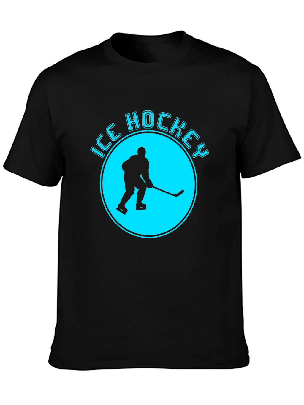 Ice Hockey Graphic T-Shirt - Black
