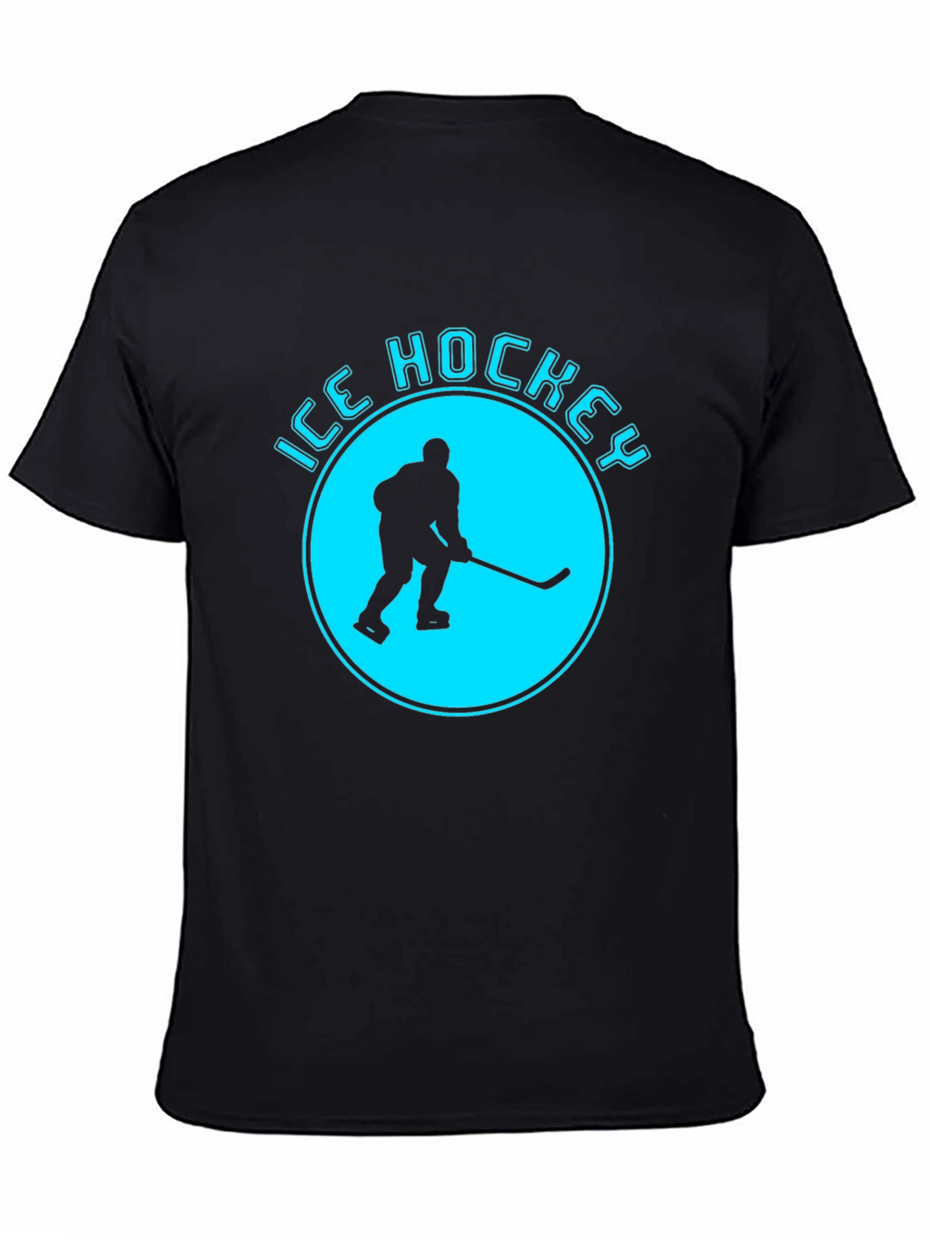 Ice Hockey Graphic T-Shirt - Black