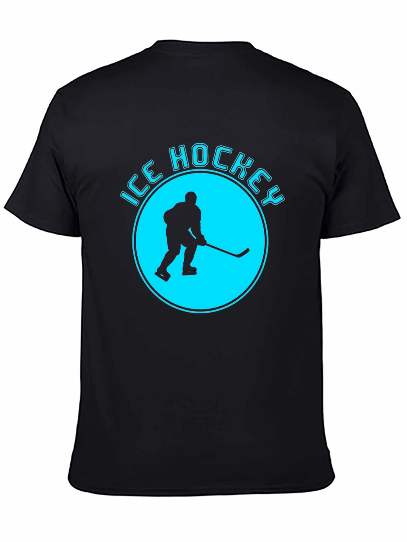 Ice Hockey Graphic T-Shirt - Black