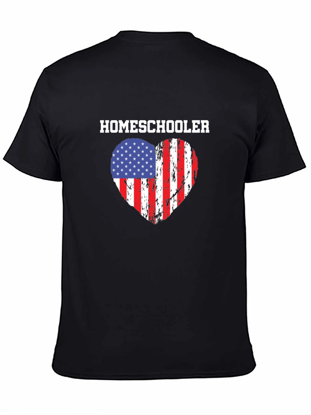 Homeschooler American Flag Heart T-Shirt