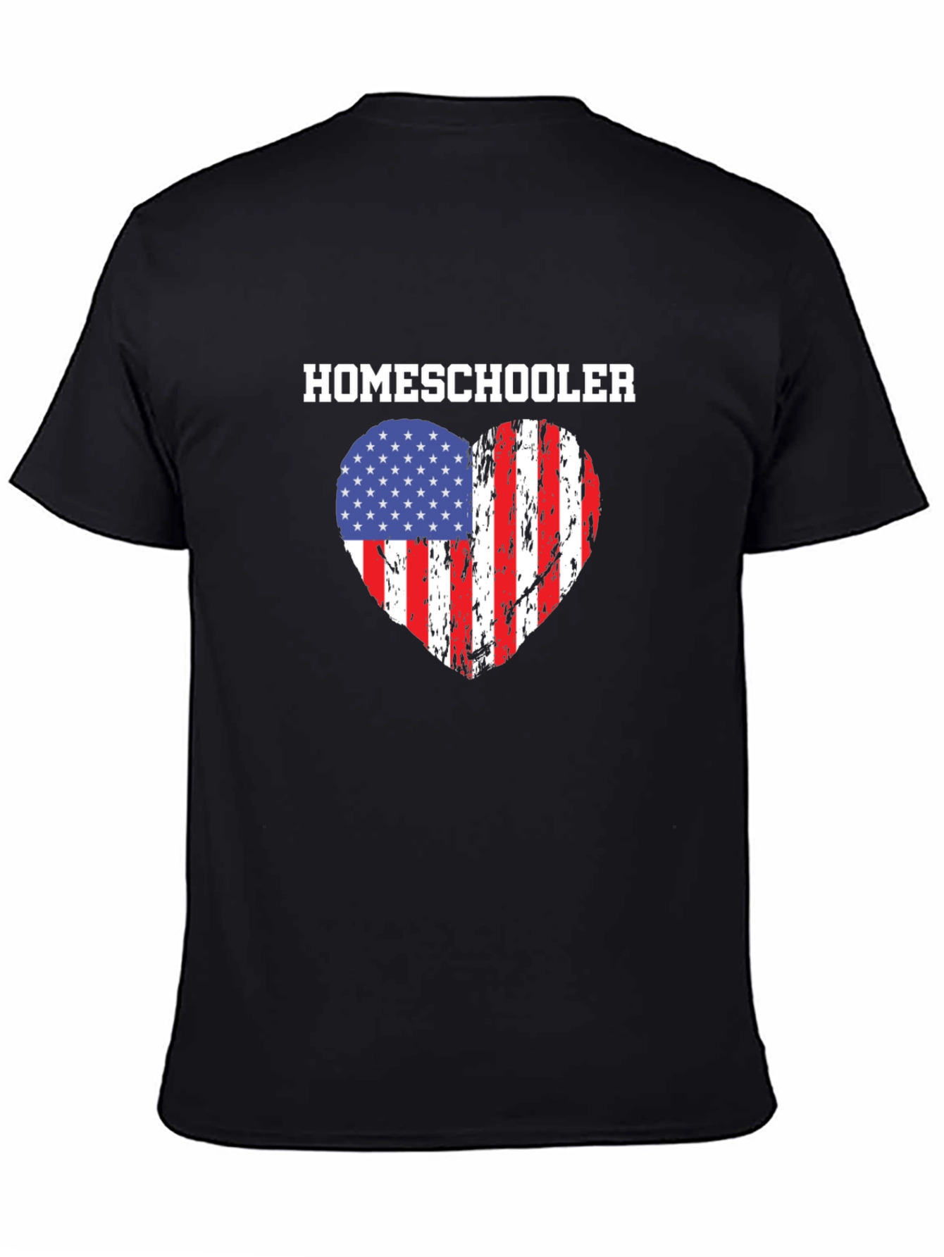 Homeschooler American Flag Heart T-Shirt