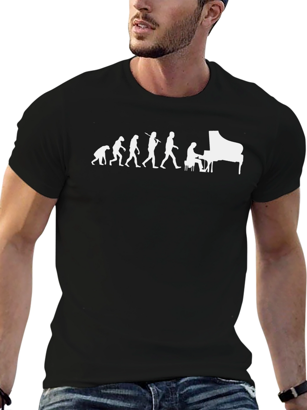 Piano Evolution T-Shirt - Music Lover Tee