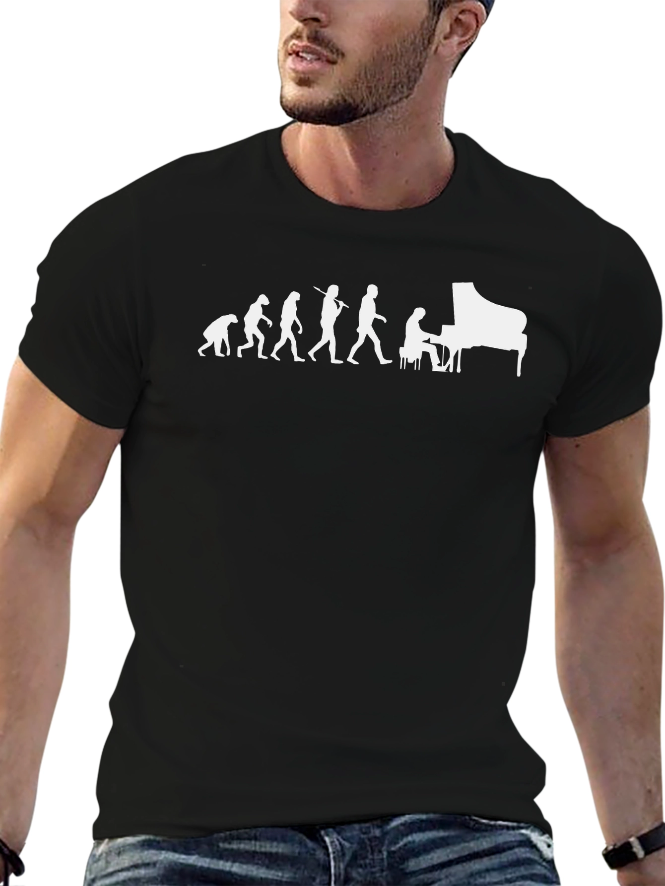 Piano Evolution T-Shirt - Music Lover Tee