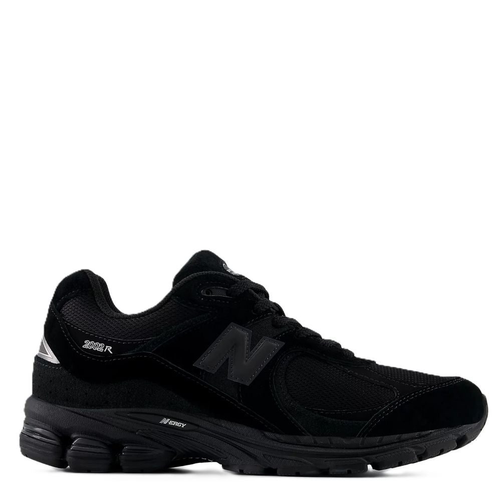 New Balance 2002R in Black with Black Metallic