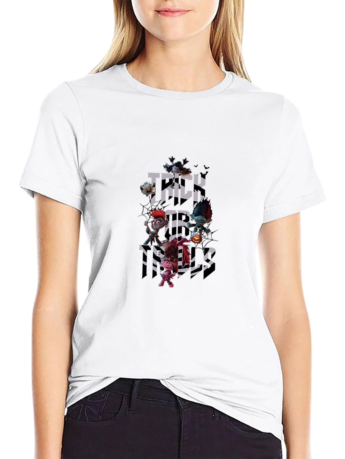 Halloween Trolls Trick or Treat Black T-Shirt