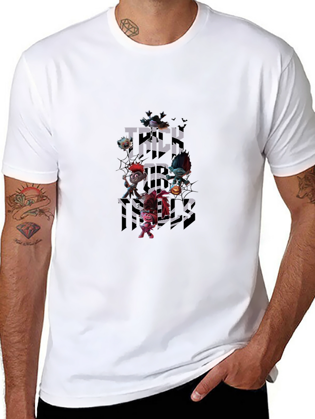 Halloween Trolls Trick or Treat Black T-Shirt