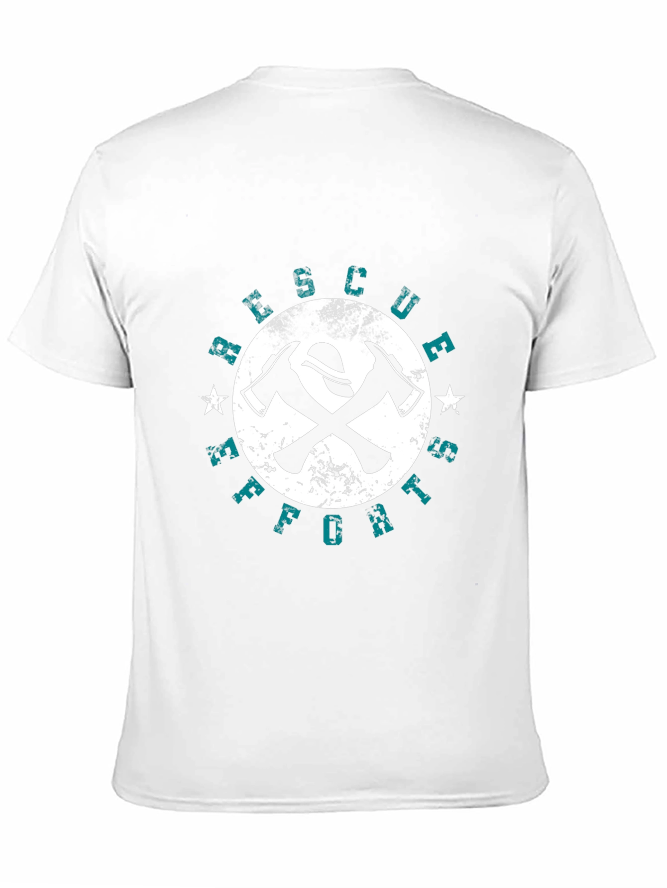 Firefighter Rescue Effort Graphic Black T-Shirt