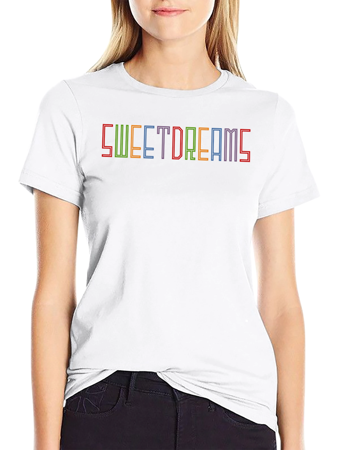 Sweet Dreams Graphic Tee - Soft Black Cotton T-Shirt