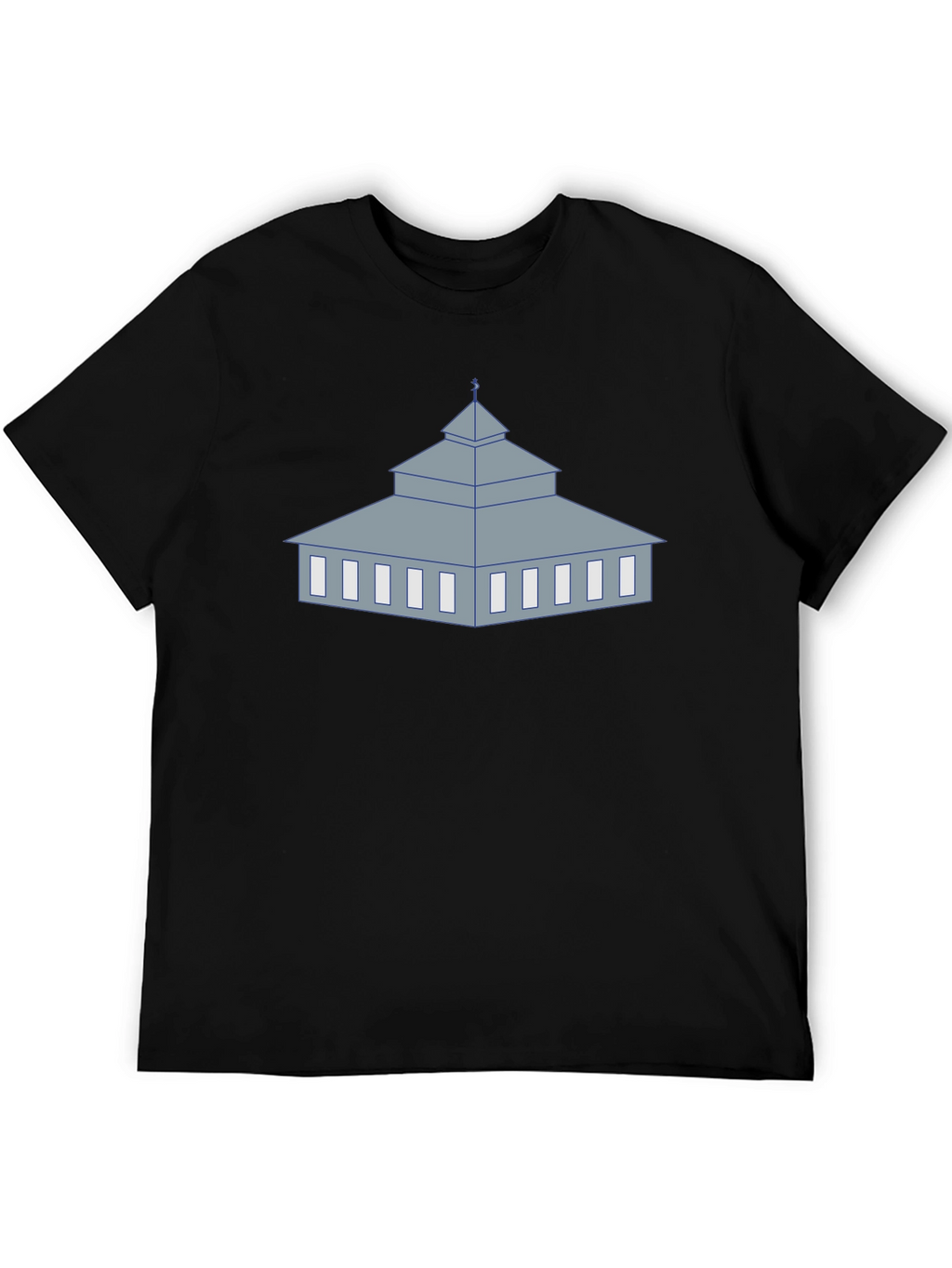Mosque Graphic Black T-Shirt Unique Religious Design