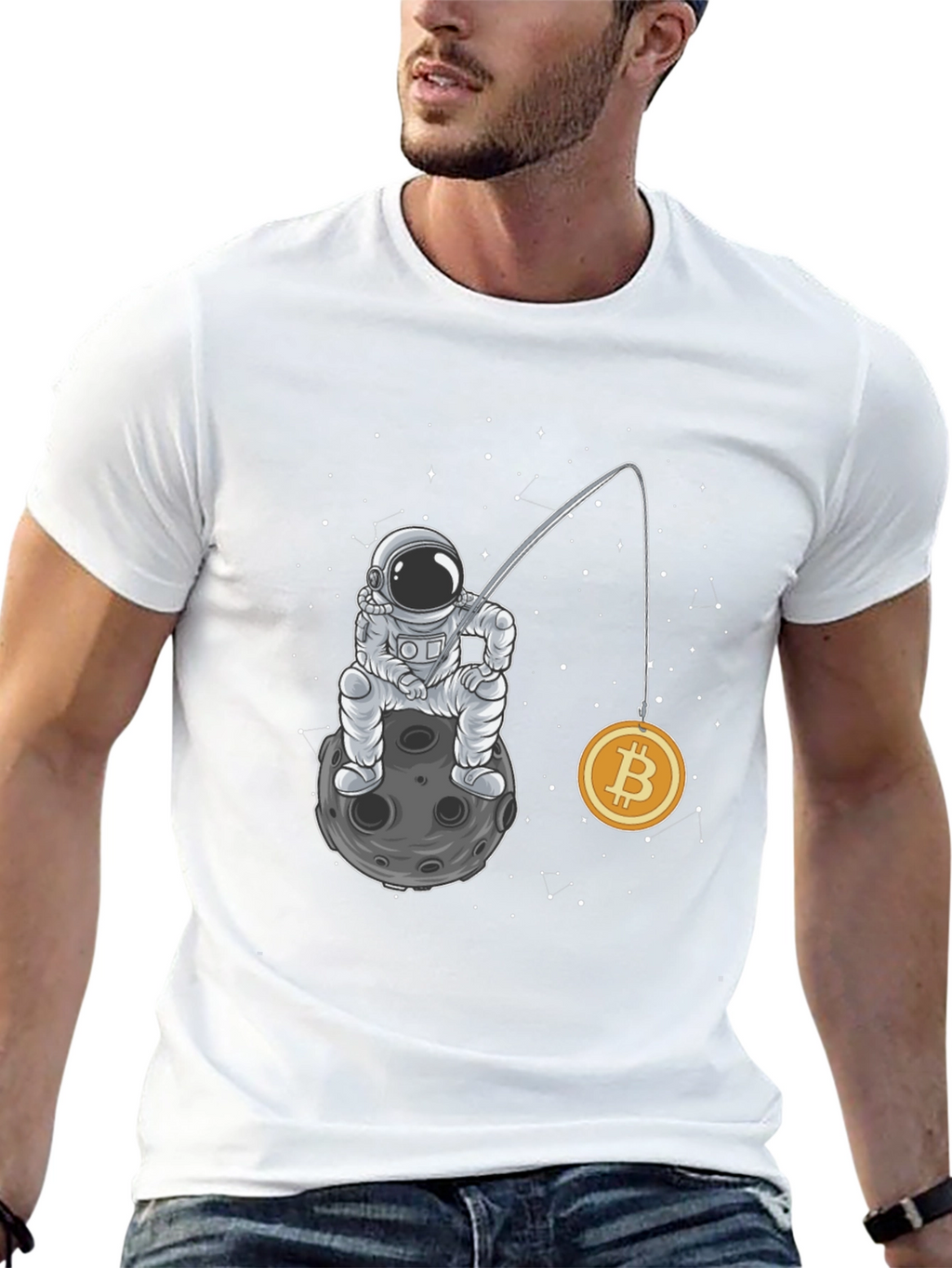 Bitcoin Astronaut Graphic T-Shirt - Black