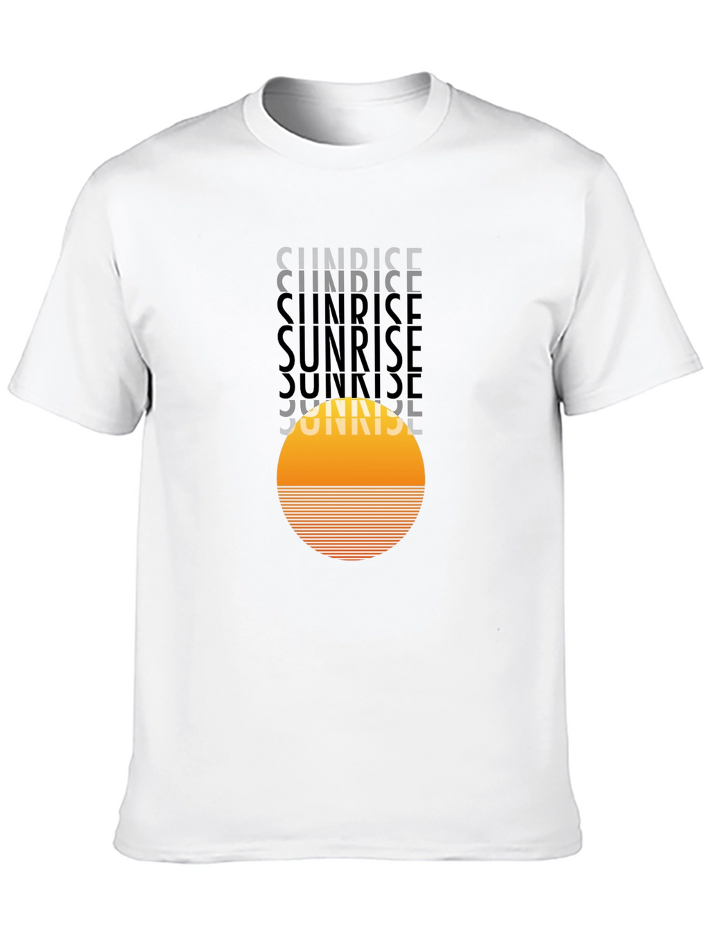Sunrise Graphic Tee - Retro Style Black T-Shirt