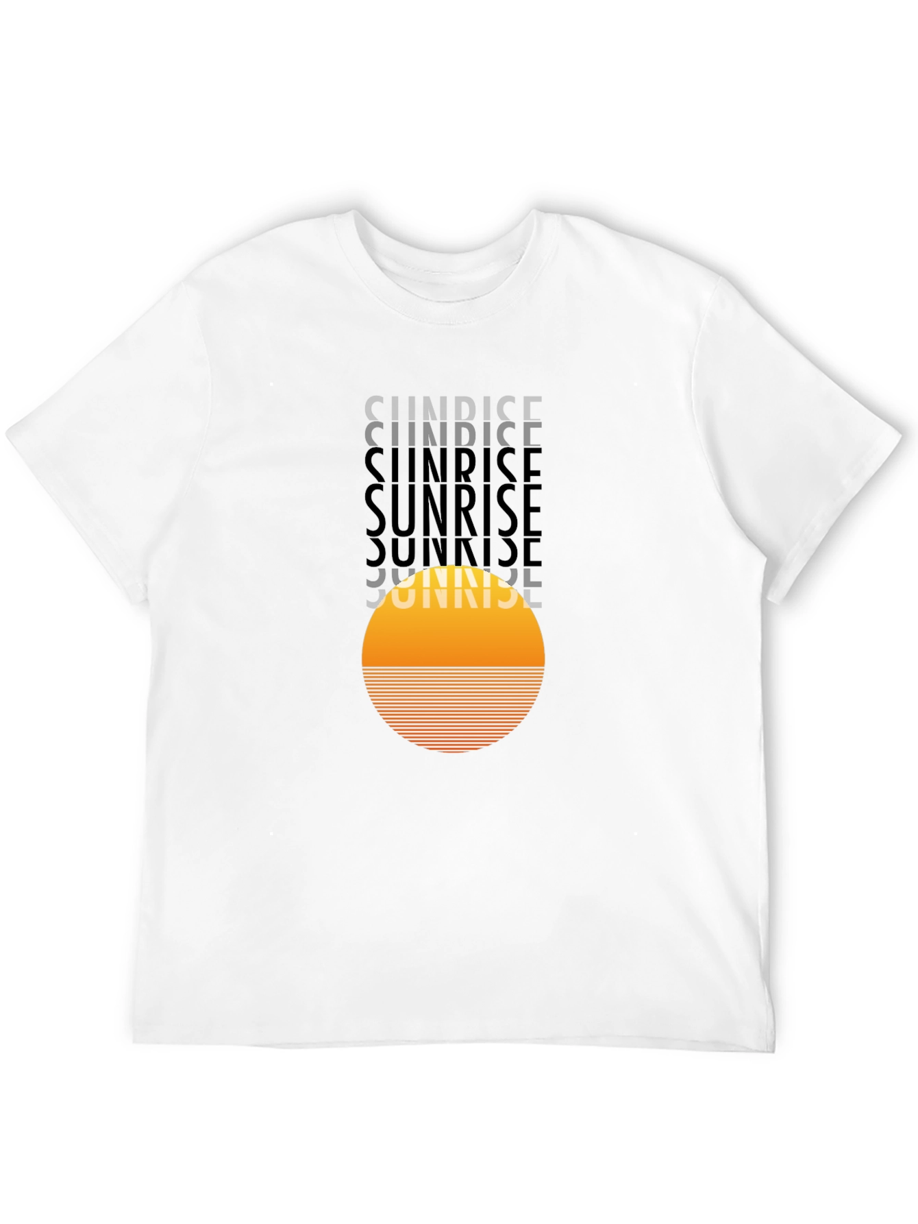 Sunrise Graphic Tee - Retro Style Black T-Shirt