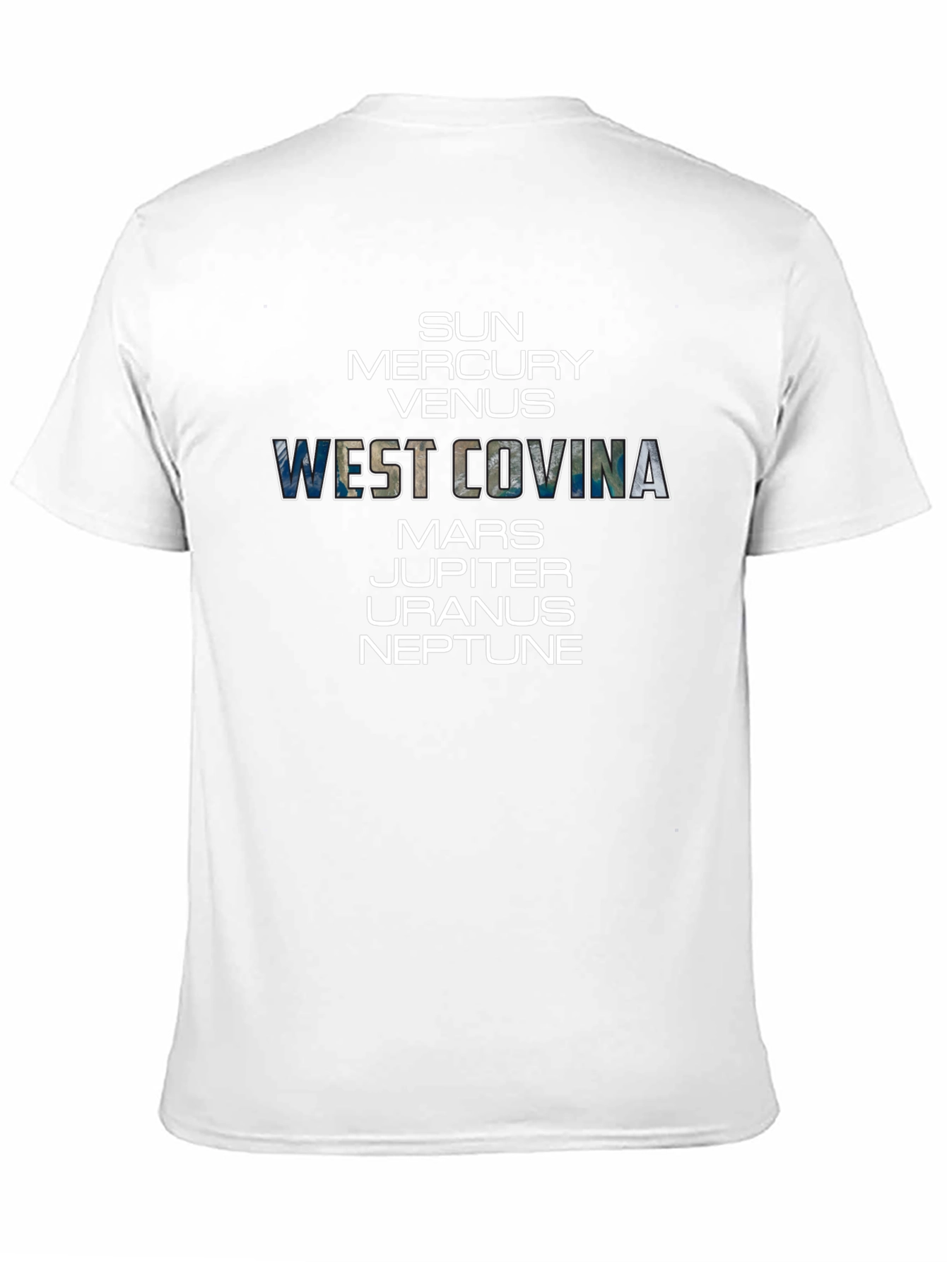 West Covina Planets Graphic Black T-Shirt