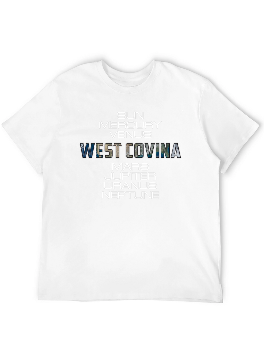West Covina Planets Graphic Black T-Shirt
