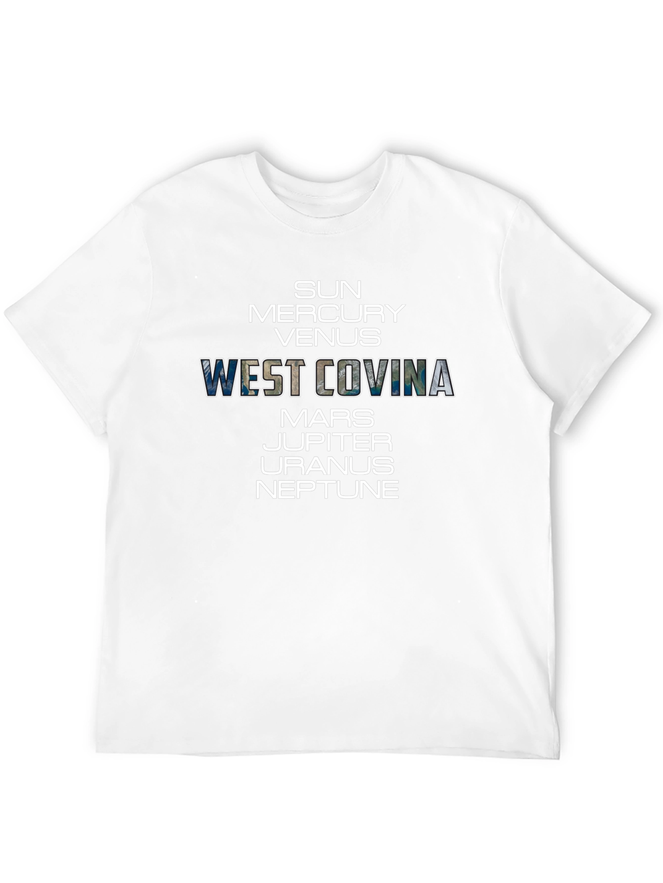 West Covina Planets Graphic Black T-Shirt