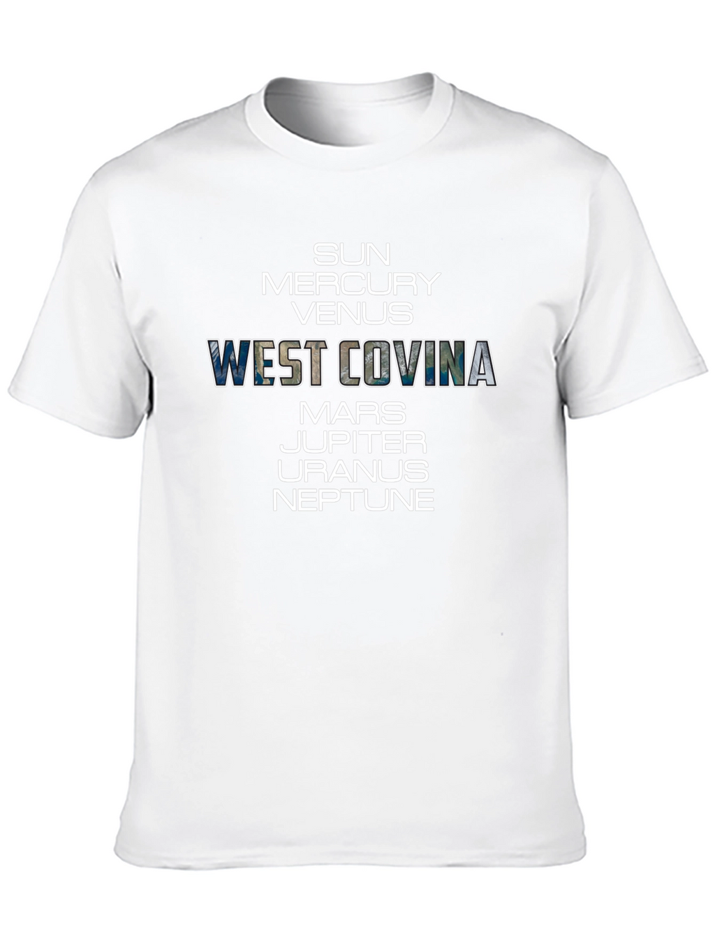 West Covina Planets Graphic Black T-Shirt