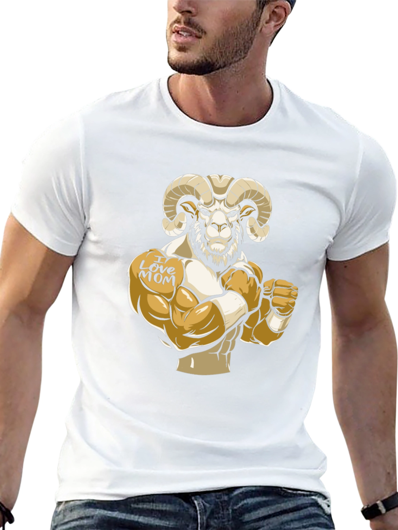 Rambo Ram I Love Mom Graphic T-Shirt
