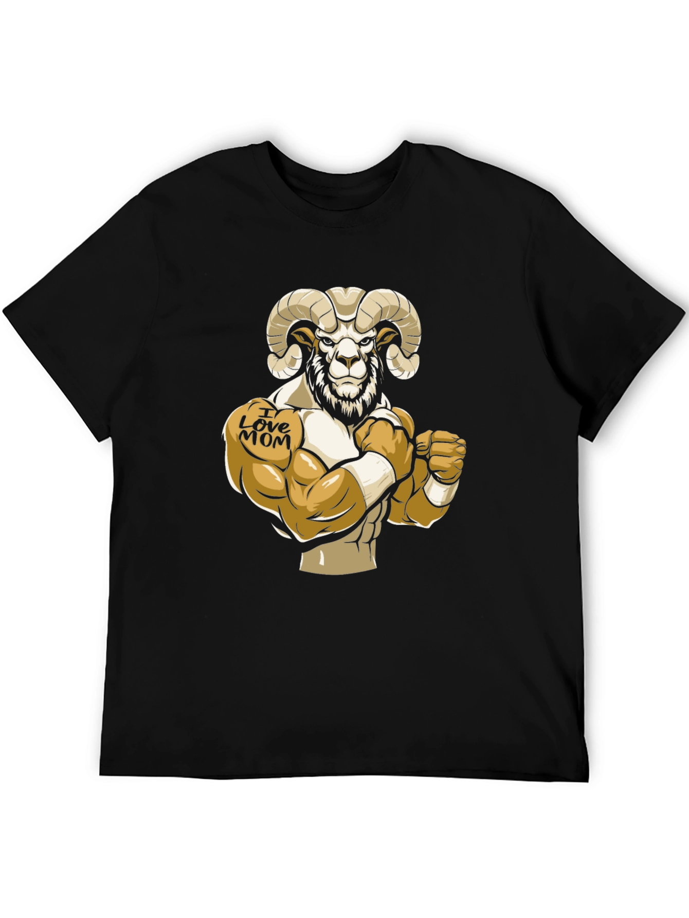 Rambo Ram I Love Mom Graphic T-Shirt