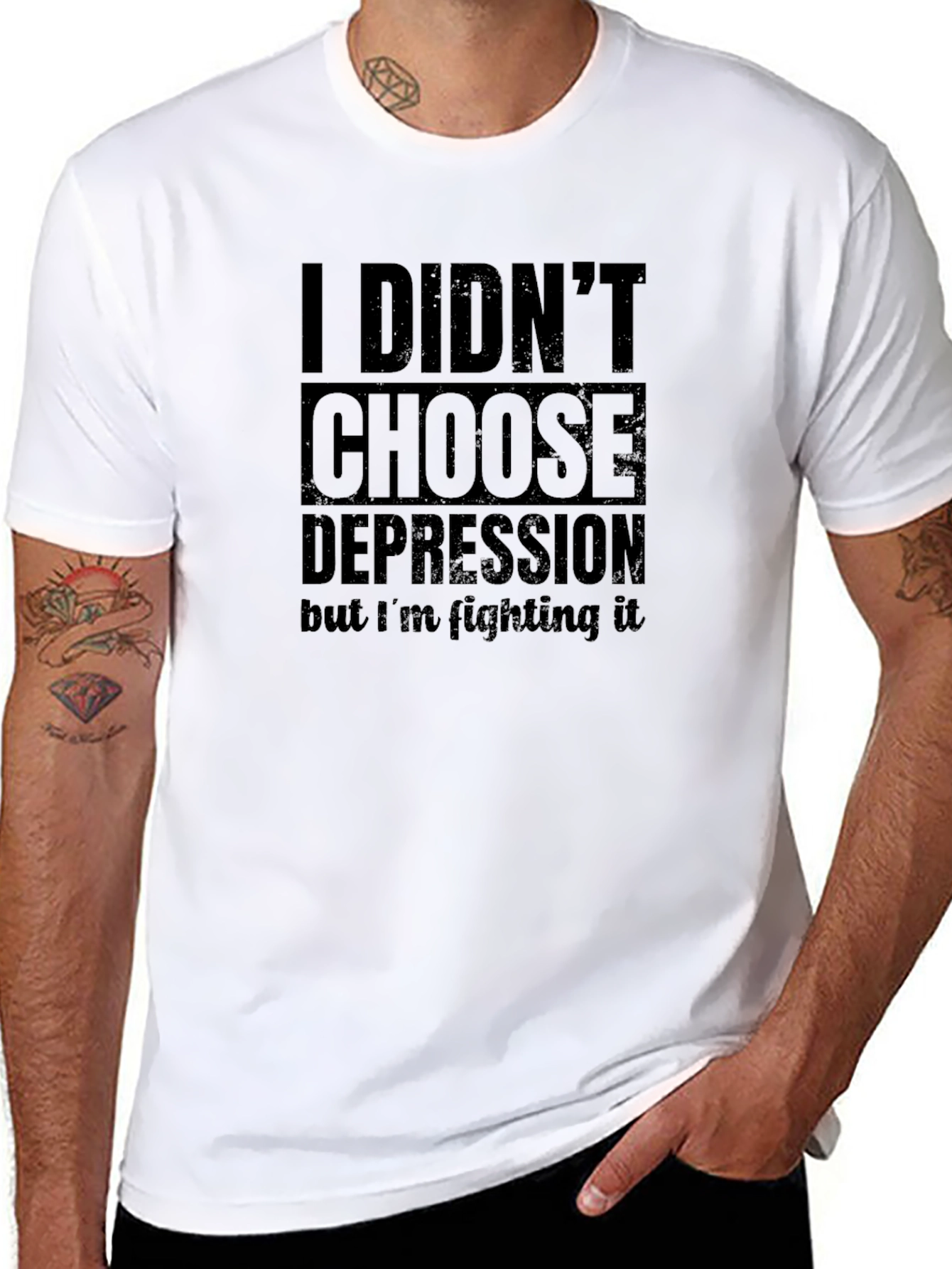 Depression Awareness Graphic Tee - Black