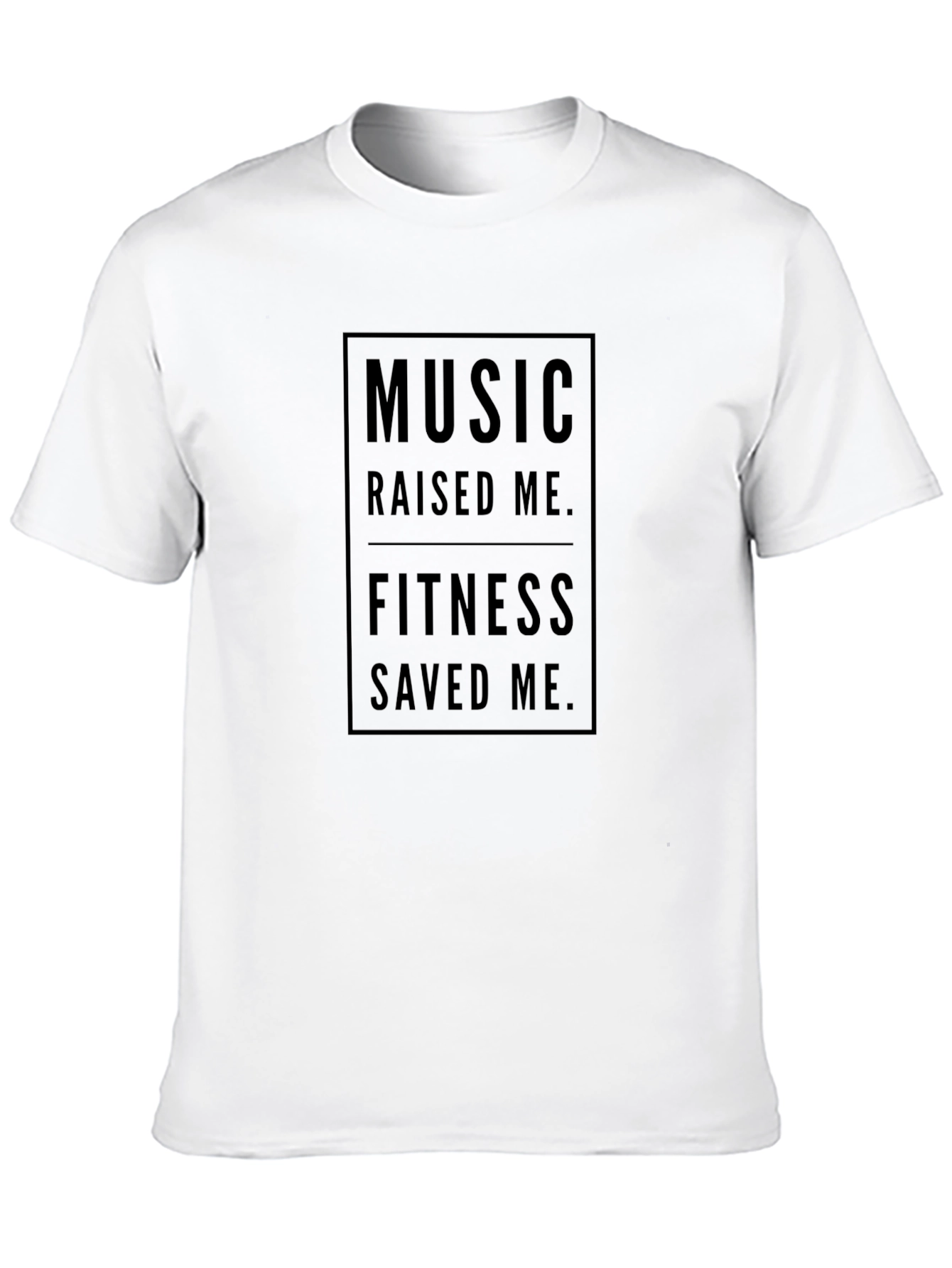 Music Raised Me Fitness Saved Me Graphic Tee