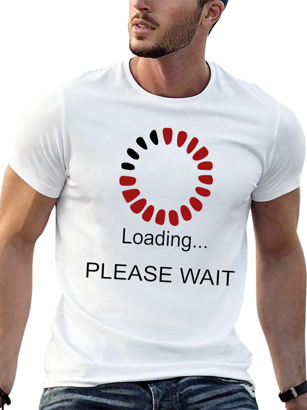 Loading Please Wait Graphic Black T-Shirt