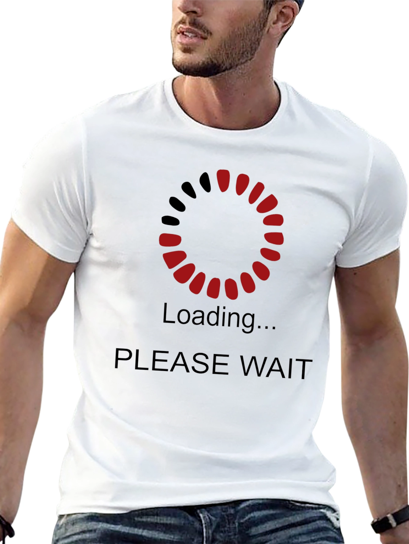 Loading Please Wait Graphic Black T-Shirt