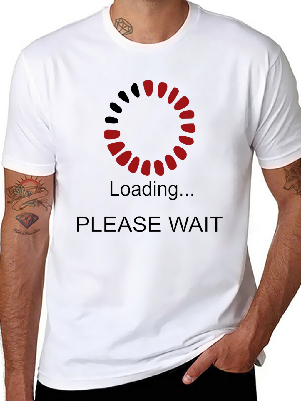 Loading Please Wait Graphic Black T-Shirt