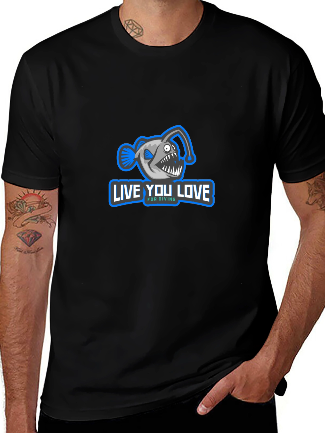 Live You Love Anglerfish Diving T-Shirt