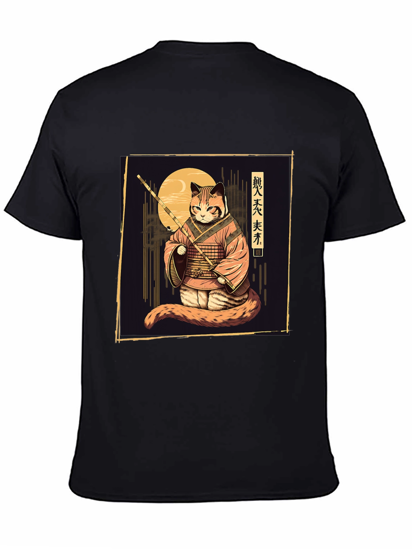 Samurai Cat T-Shirt - Unique Graphic Tee