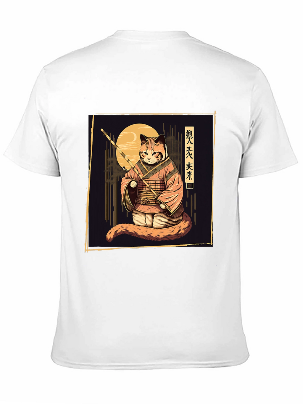 Samurai Cat T-Shirt - Unique Graphic Tee