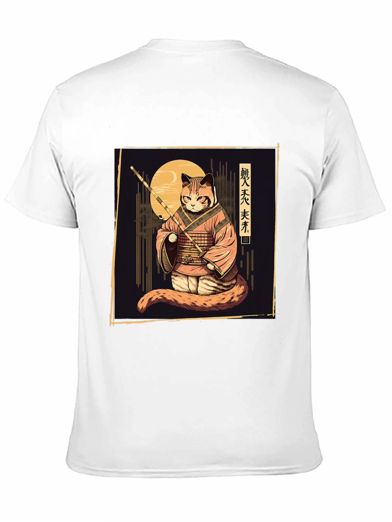 Samurai Cat T-Shirt - Unique Graphic Tee