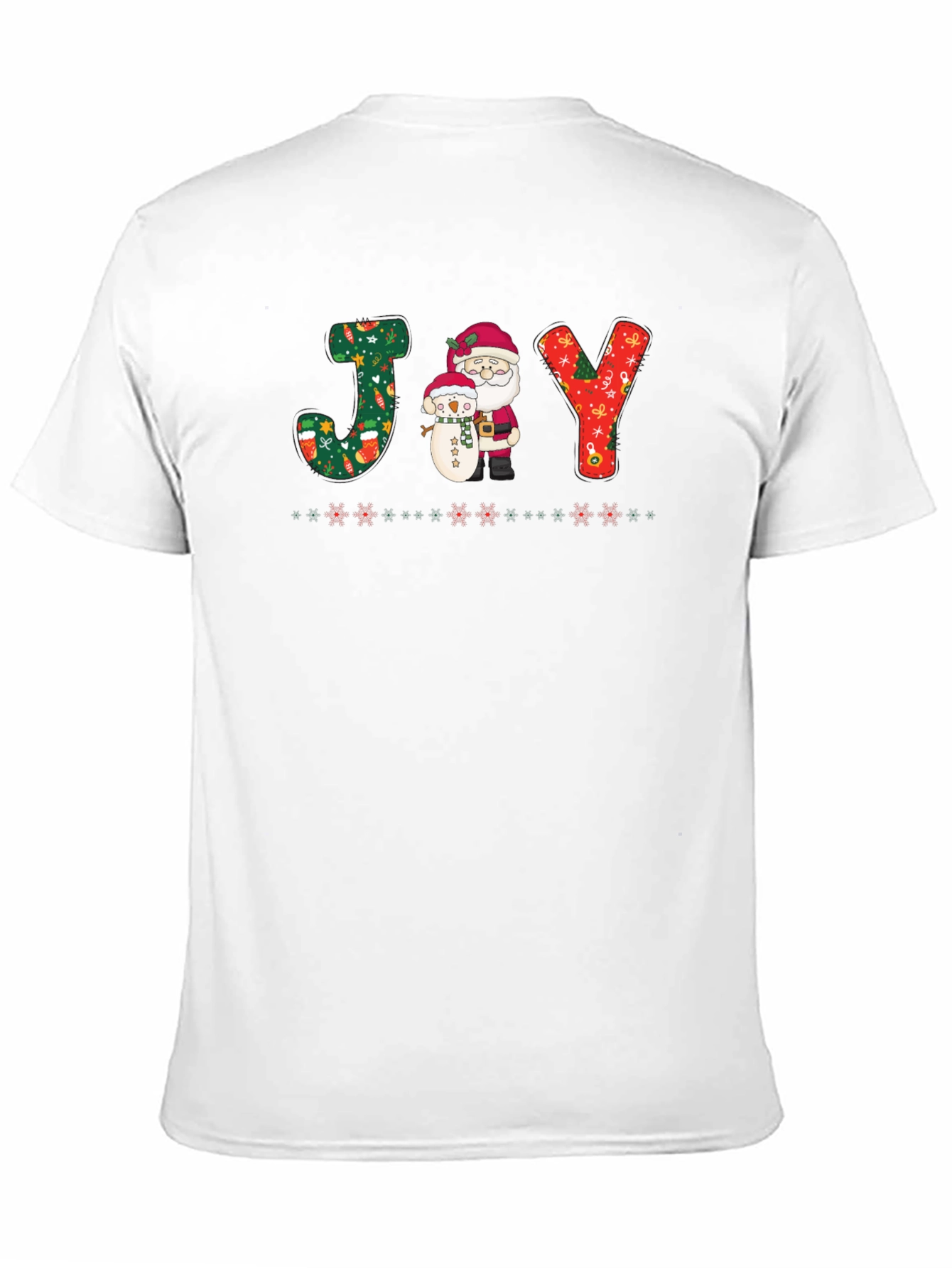 Holiday Joy T-Shirt - Santa & Snowman Festive Tee