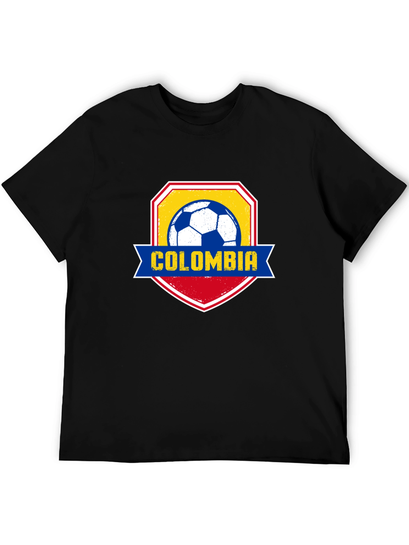 Colombia Soccer T-Shirt - Black Cotton Tee