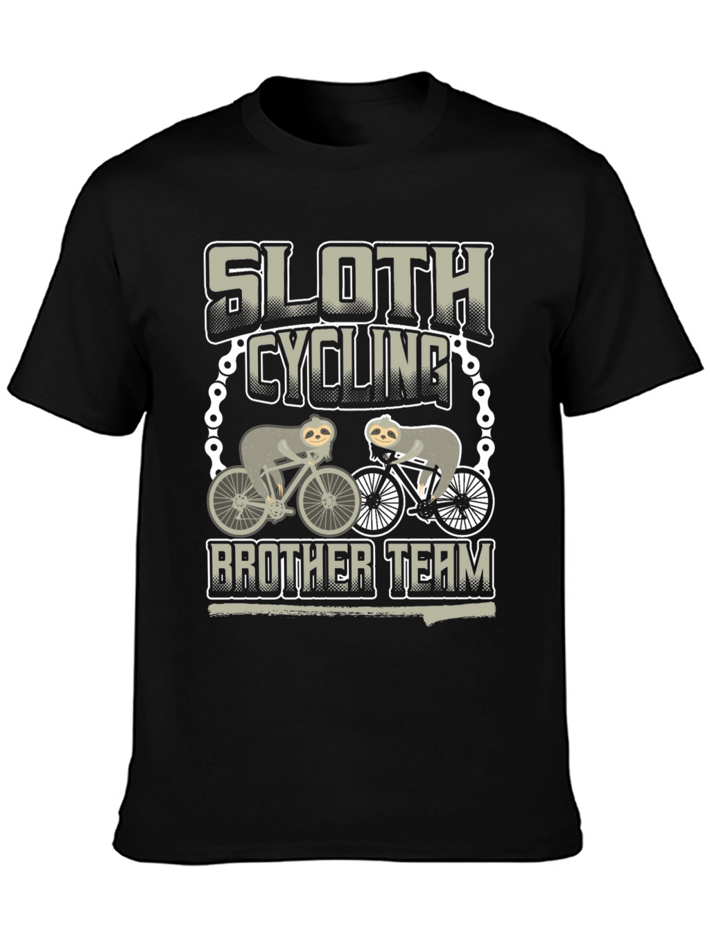 Sloth Cycling Brother Team T-Shirt