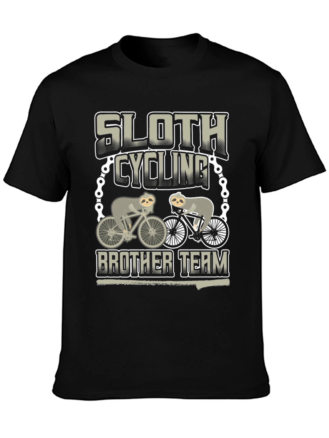 Sloth Cycling Brother Team T-Shirt