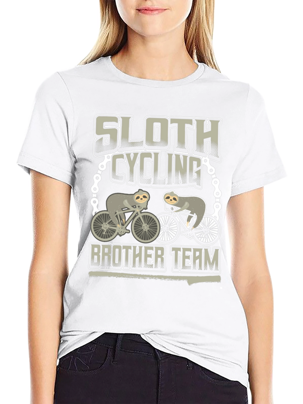 Sloth Cycling Brother Team T-Shirt