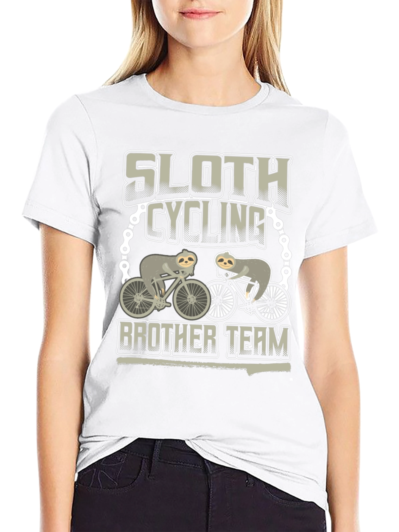 Sloth Cycling Brother Team T-Shirt