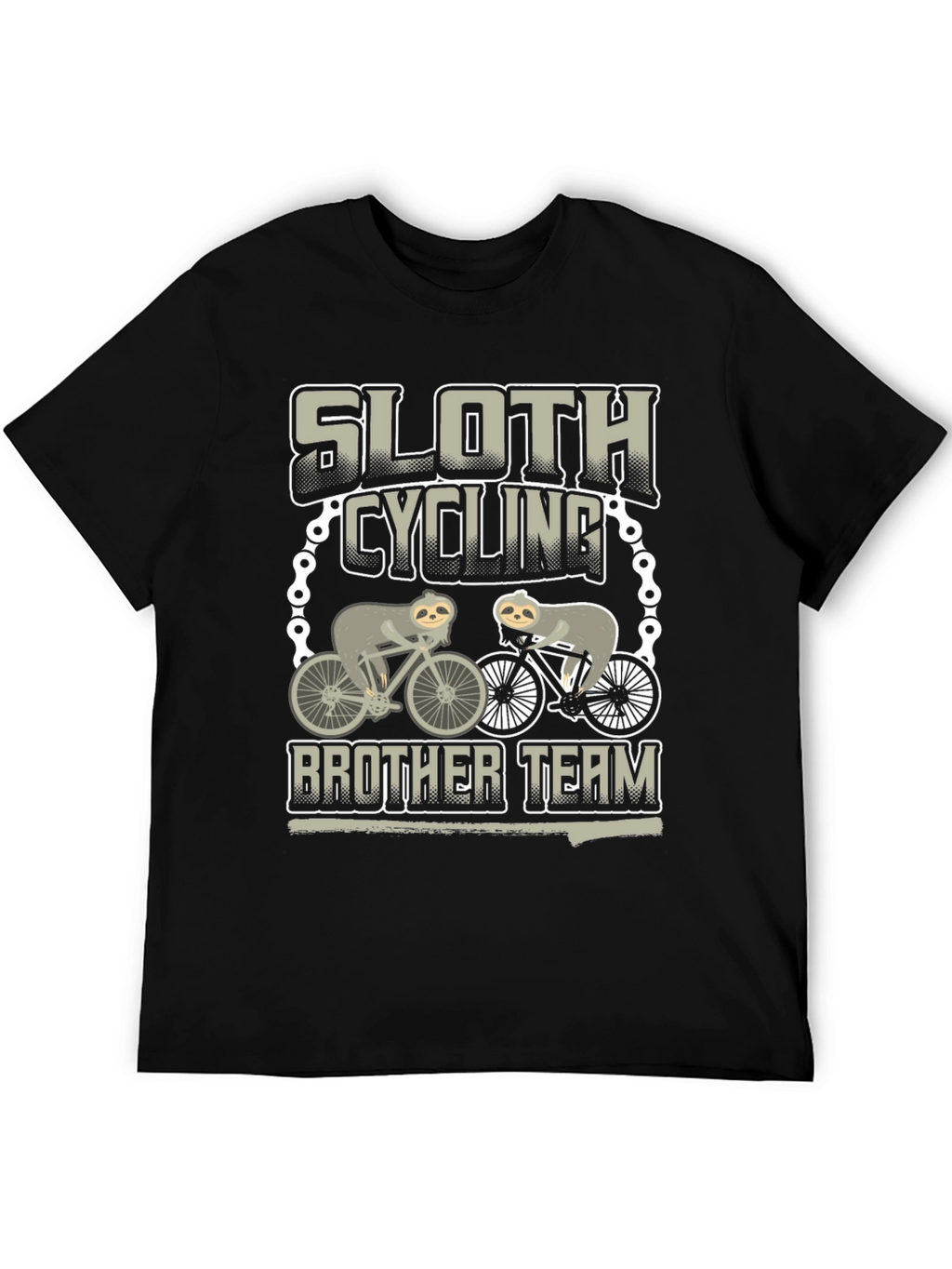 Sloth Cycling Brother Team T-Shirt