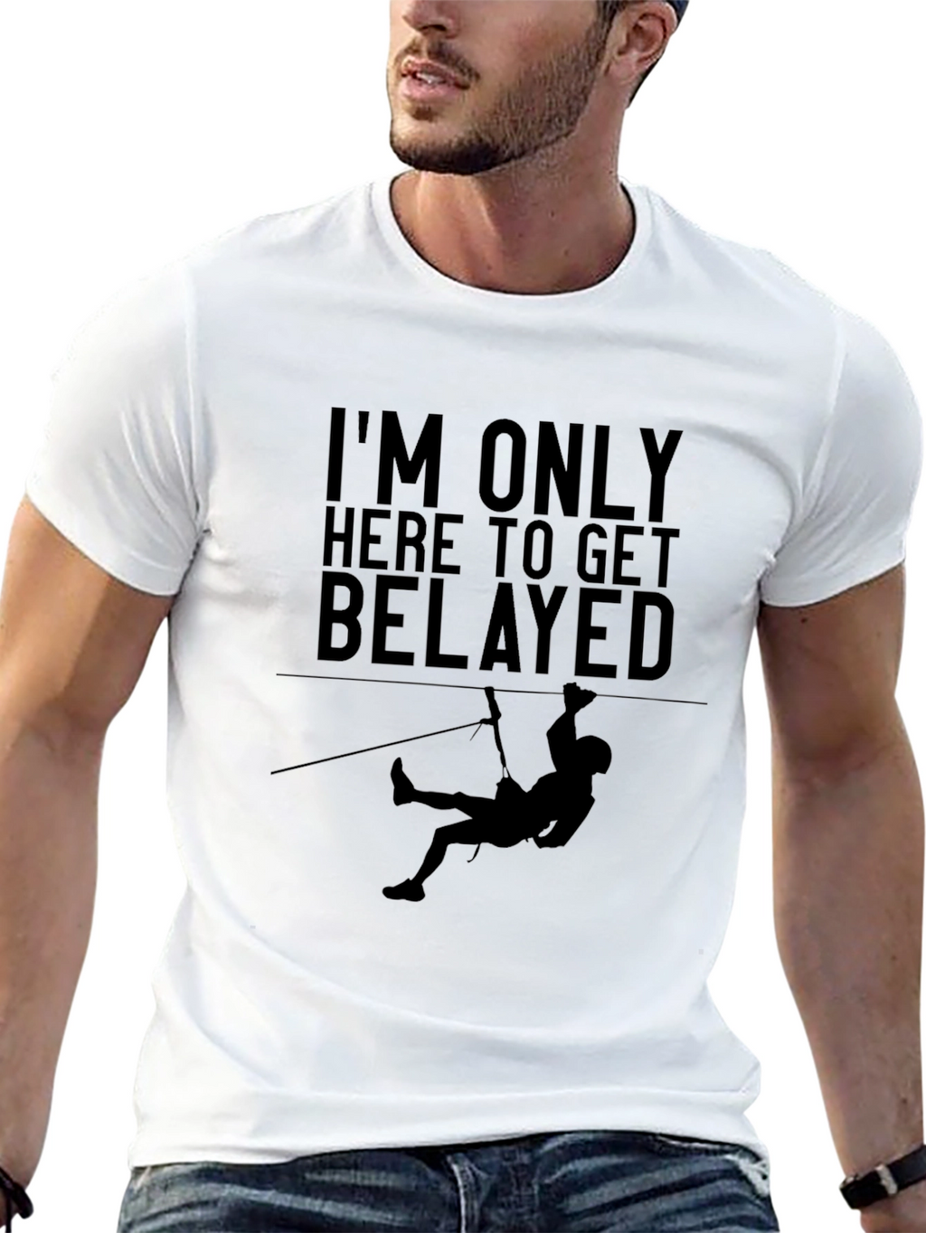 Climbing Belay T-Shirt - Funny Rock Climbing Tee