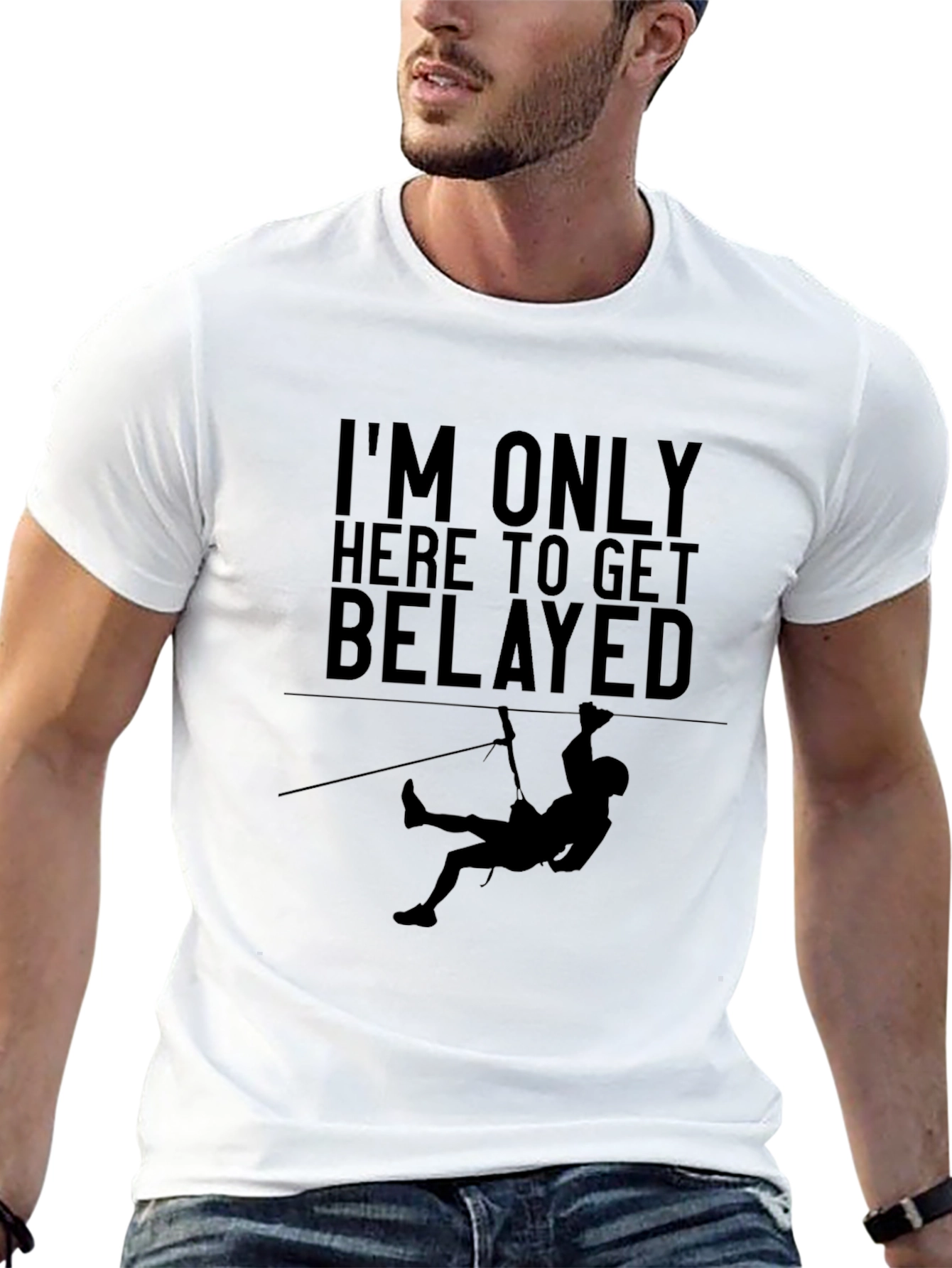 Climbing Belay T-Shirt - Funny Rock Climbing Tee