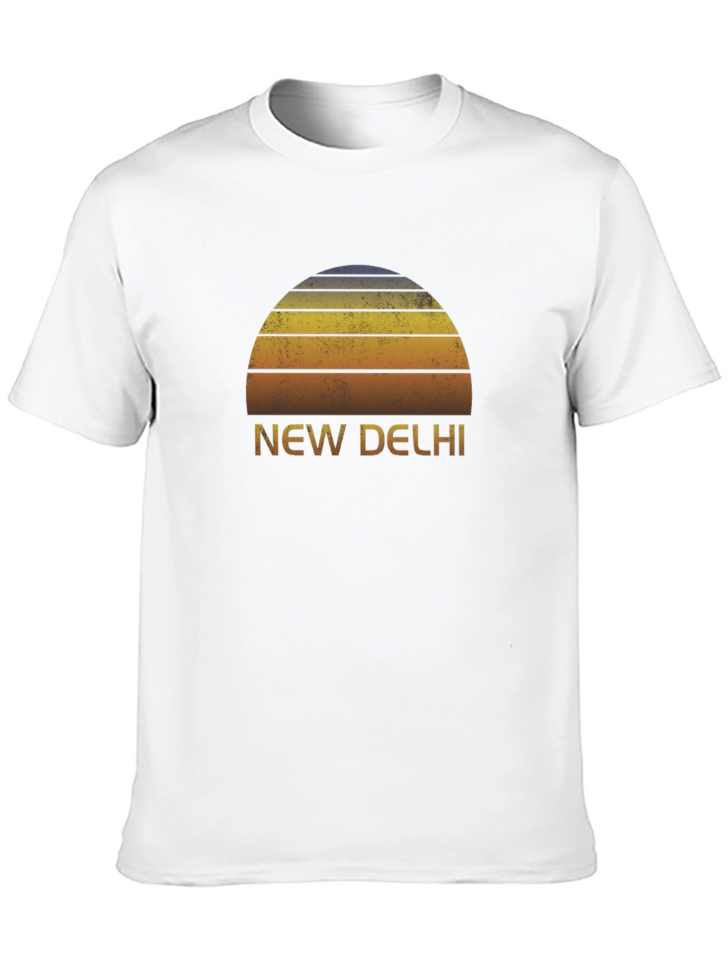 New Delhi Sunset Graphic Tee - Retro Style