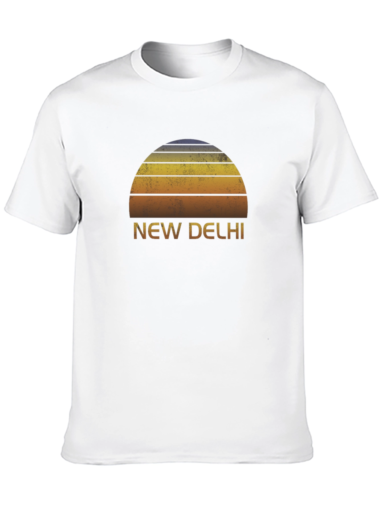 New Delhi Sunset Graphic Tee - Retro Style