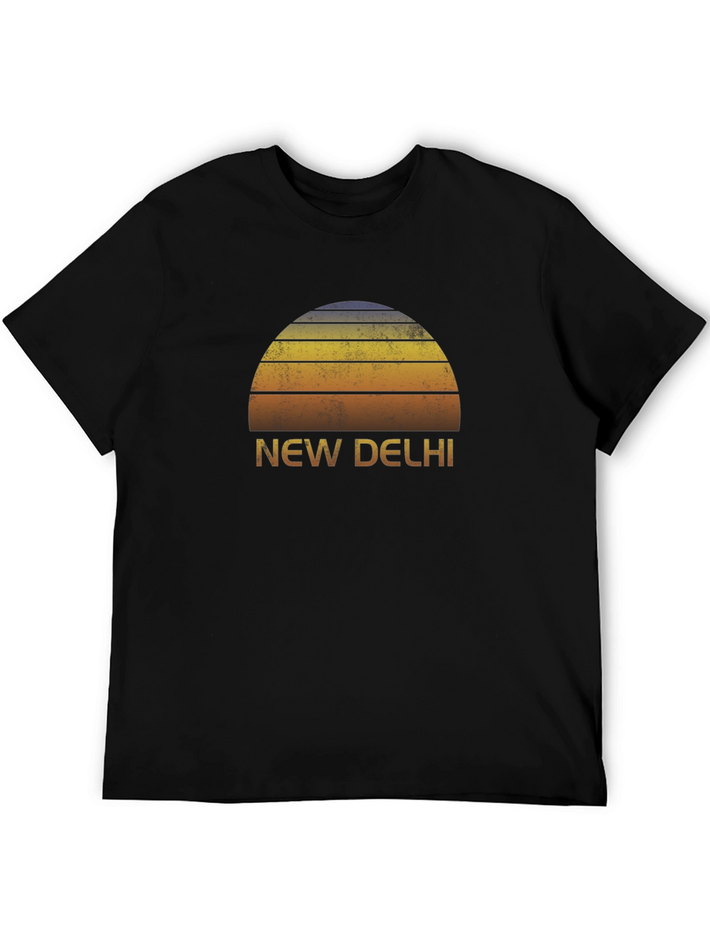 New Delhi Sunset Graphic Tee - Retro Style