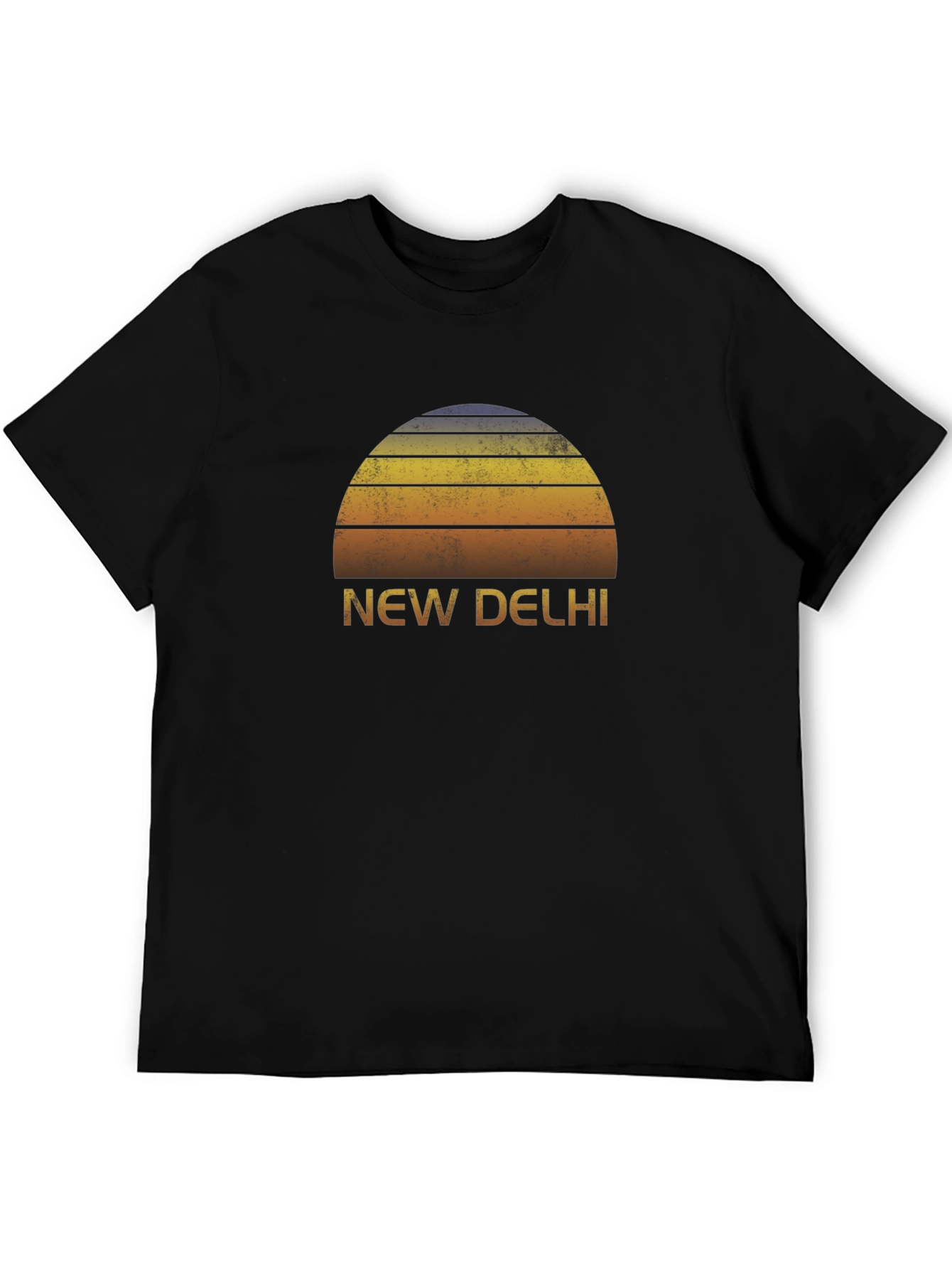 New Delhi Sunset Graphic Tee - Retro Style