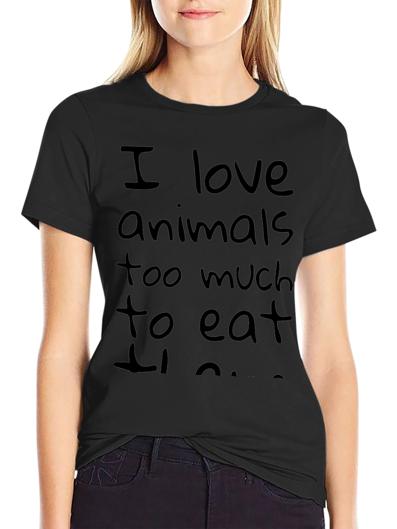 Vegan Statement Tee - I Love Animals