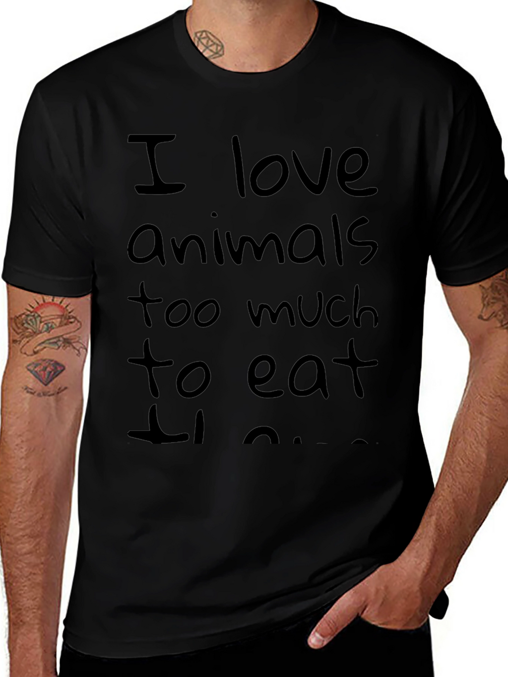 Vegan Statement Tee - I Love Animals