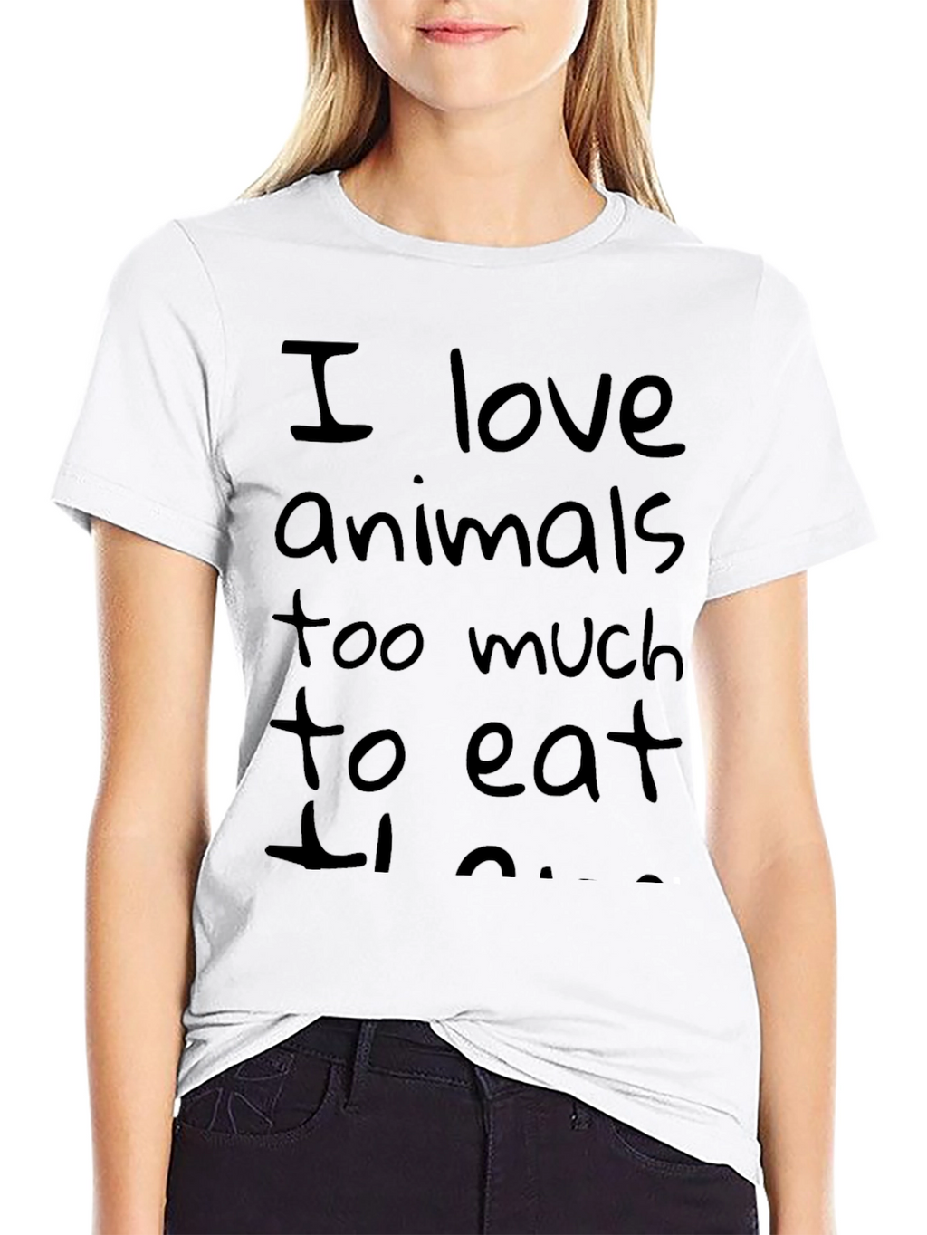 Vegan Statement Tee - I Love Animals